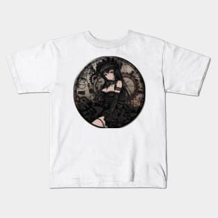 Steampunk Anime Girl Waifu Material Goth Kids T-Shirt